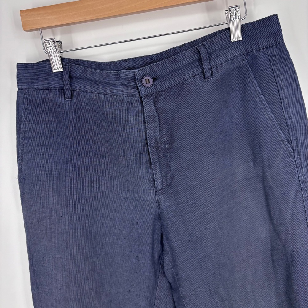 Outlier Injected Linen Pants Men 31x28 Blue Textured Lightweight Japanese Fabric